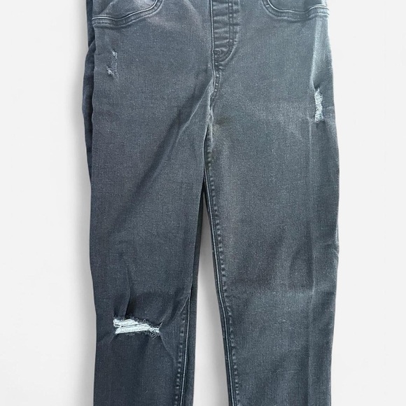 Small Black distress Spanx Shape wear capri denim jeggings - Picture 8 of 9